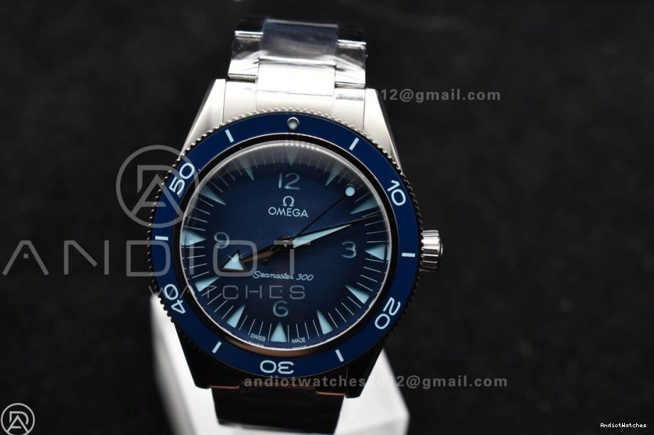 A8912 SS 1063 VSF Blue Super Dial Seamaster Edition 300 Clone Tailored 1:1 on Best Bracelet Heritage 0929